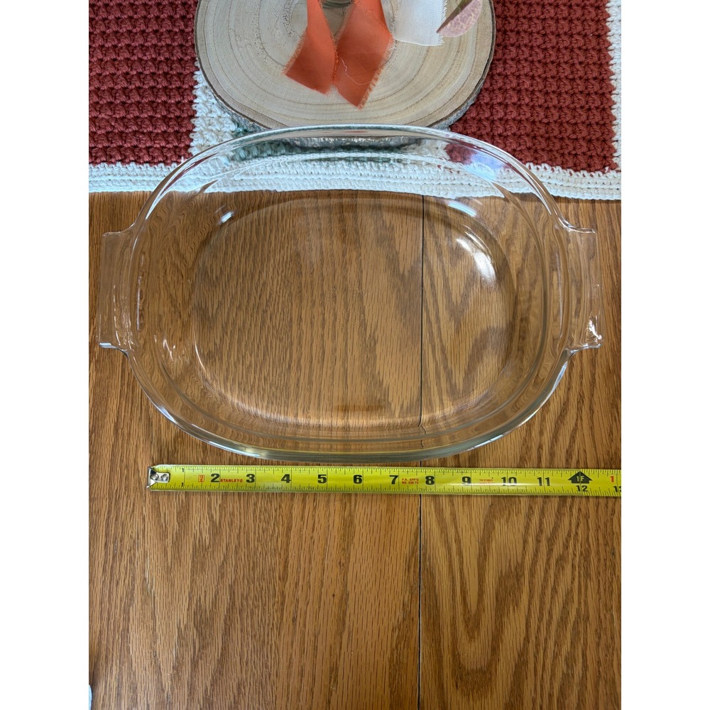 Pyrex 702 Clear Glass Oval Casserole Dish 2 Quart 2L Made in USA Bakeware